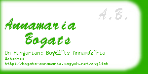 annamaria bogats business card